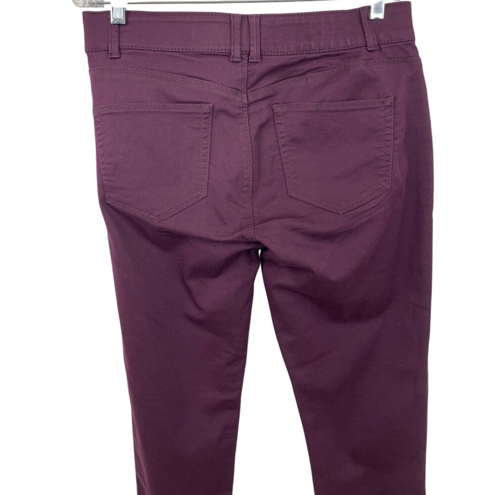 Knox Rose Pants Womens 12 Purple Skinny Stretch Mid Rise Casual Jeans Pockets - Picture 4 of 8